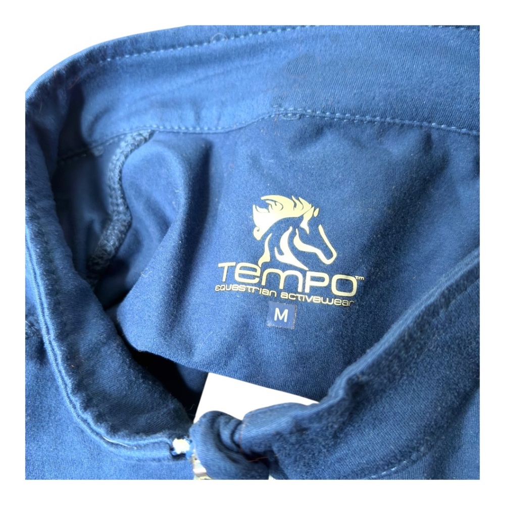 Blue Tempo Long Sleeve Shirt 1/4 Zip At Neck - Picture 6 of 9